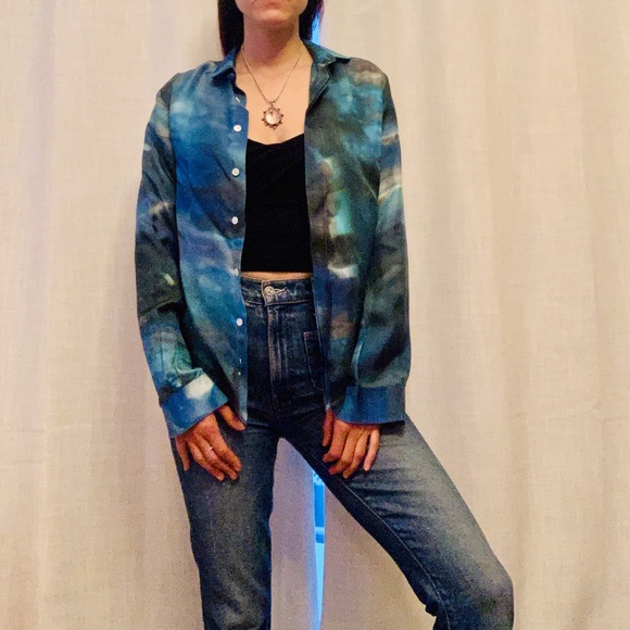 Patrick Ervell Hand Painted silk shirt. Size O. In great condition. - Picture 4 of 5